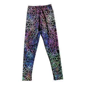 iEDM Pink and Green Graphic Pattern Leggings Size Medium‎